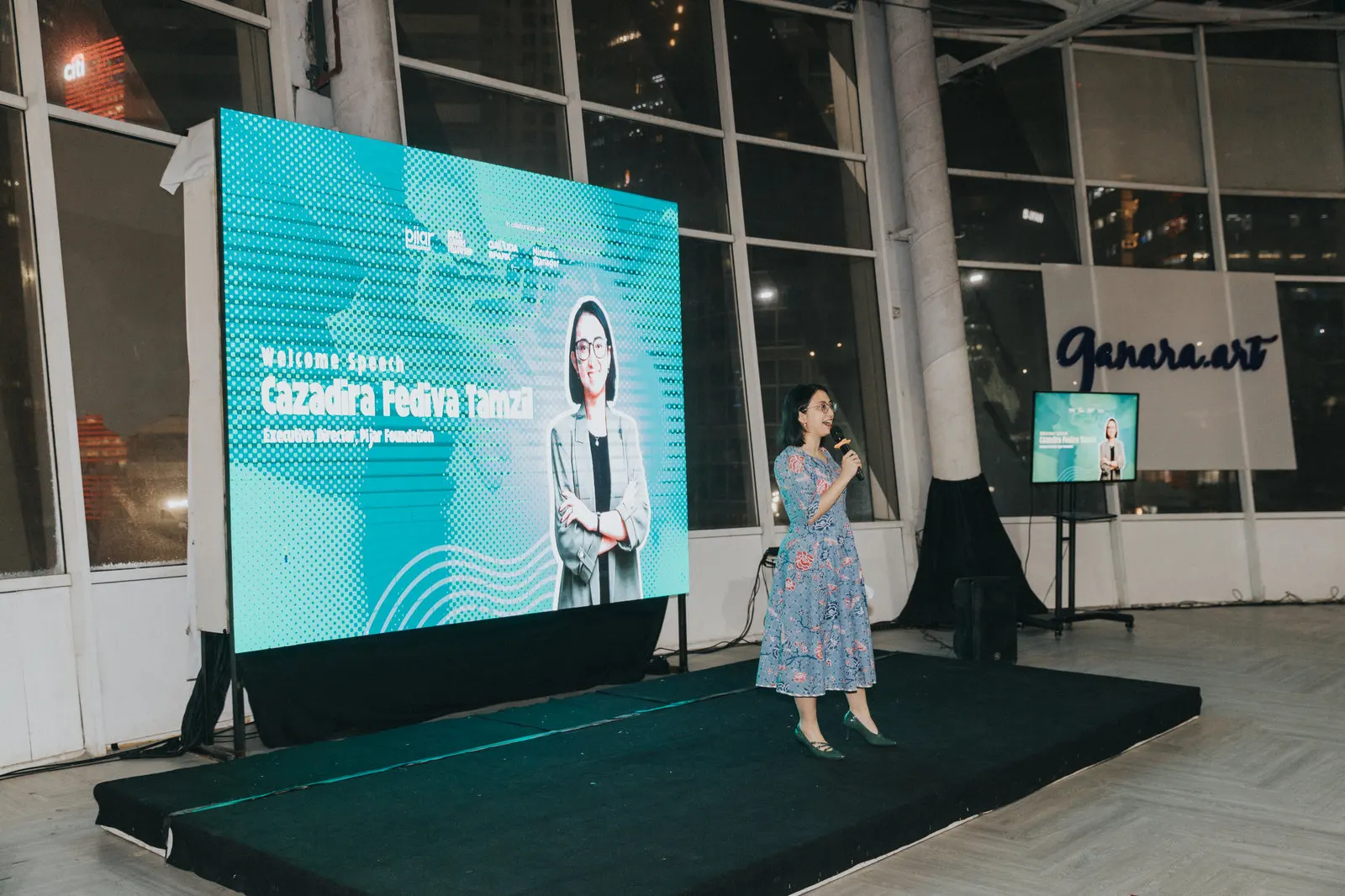 Cazadira Fediva Tamzil, Executive Director Pijar Foundation, give an opening speech for the Impact Leaders Fellowship Launch 2026.
